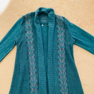 Anthropologie spruce green cardigan